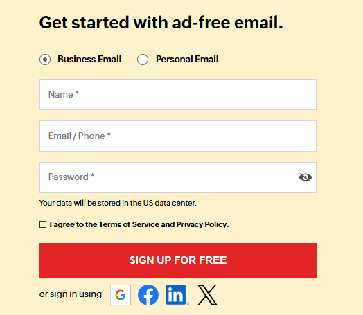 زوهو میل برای ساخت ایمیل تجاری رایگان 